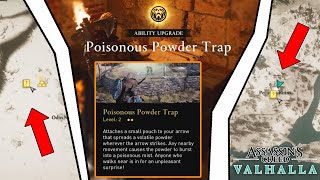 Both Poisonous Powder Trap Ability Location Guide  Assassins Creed Valhalla [upl. by Enoj]