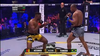 Francis Ngannou vs Renan Ferreira  KO HIGHLIGHTS  Extended   PFL Battle of the Giants [upl. by Harned]