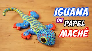 Monstruo de coloresCómo hacer un ALEBRIJE de manera FÁCIL IGUANA ALEBRIJE de papel maché 🦎 [upl. by Winthorpe]