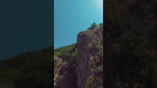 250 meters rock diving ⛰️ fpv drone dronevideo dji gopro extreme rock diving bird eagle [upl. by Adey]