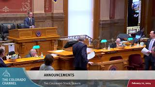 Colorado Senate 2024 Legislative Day 044 [upl. by Onimod]