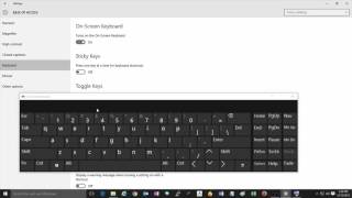 How to Enable the OnScreen Keyboard in Windows 10 [upl. by Trow]