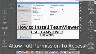 How to Install TeamViewer on Mac with Full Permission Access 2024  How to Take Remote Access [upl. by Sirapal664]