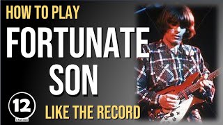 Fortunate Son  Creedence Clearwater Revival  Guitar Lesson [upl. by Kumagai]