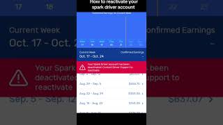 How to reactivate your spark driver account reactivate deactivate sparkdriverapp [upl. by Chladek751]