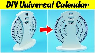 DIY Universal Calendar  How to Make Desk Calendar [upl. by Yanrahs850]