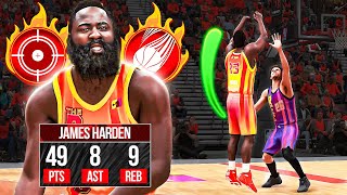 PRIME JAMES HARDEN BUILD is a SCORING MACHINE in the RANDOM REC on NBA 2K24 [upl. by Anirres]