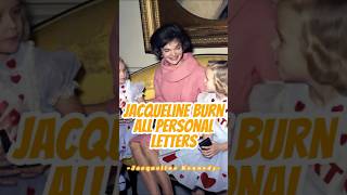 Why Did Jacqueline Kennedy Burn All Her Personal Letters Before She Died celebrity usa kennedy [upl. by Eenttirb571]