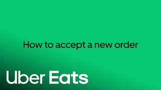 How To Accept a New Order on Uber Eats Orders  Uber Eats [upl. by Faustus]