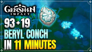 Beryl Conch Locations  Fast and Efficient Farming Route  Ascension Materials【Genshin Impact】 [upl. by Ajssatsan]