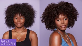 HOW TO COLOR JET BLACK CURLY HAIR TO BROWN  DARK amp LOVELY [upl. by Kcirddahc]