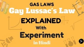 Gay Lussacs Law Fully Explained with Experiment  Hindi  Gas Laws  Physics  Chemistry [upl. by Nnayelsel]