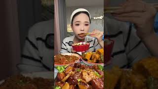 Eating Show  Chinese Food  Enoki Mushroom Noodles Sausages Broccoli shorts [upl. by Eveneg760]