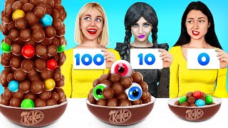 100 Layers Food Challenge  Eating 1 VS 100 Layers of Bubble Gum by Turbo Team [upl. by Poucher23]