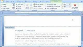 Word 2007 Demo Part 2 Use headers and footers [upl. by Ethelstan861]