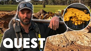 Gold Miners Unearth A Stunning 12000 Gold Nugget  Aussie Gold Hunters [upl. by Onifur]