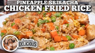 Pineapple Sriracha Chicken Fried Rice  Blackstone Griddles [upl. by Cayla804]