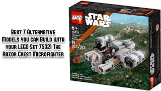 Best 7 Alternate Builds for LEGO Set 75321 The Razor Crest Microfighter [upl. by Zimmermann822]