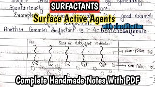 SURFACTANTS  Surface Active Agents   Classification of Surface active agents physical chemistry [upl. by Eduardo]