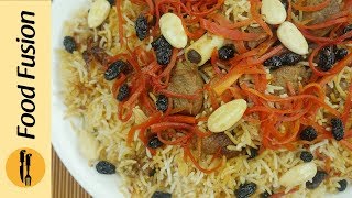 Kabuli Pulao Afghani Pulao Recipe By Food Fusion [upl. by Nedearb527]