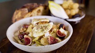 Une belle SALADE dAUTOMNE avec peu dingrédients  Chèvre Endives Noix et figues [upl. by Anerak802]