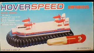 Hoverspeed vintage toy hovercraft test drive [upl. by Tugman50]