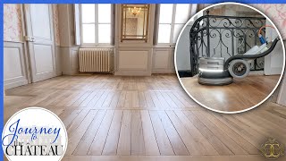 Restoring and Refinishing 17th Century Parquet Wood Flooring in a Chateau [upl. by Mori652]