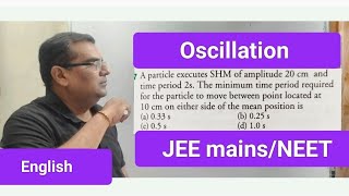 A particle executes SHM of amplitude 20 cm and time period 2s The minimum time period required for [upl. by Mattah]