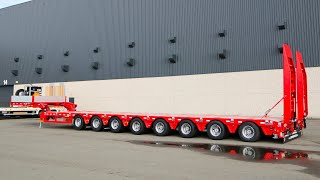 Faymonville  MultiMAX extendable low loader with 8 axles and 14m loading platform length [upl. by Eibrad]