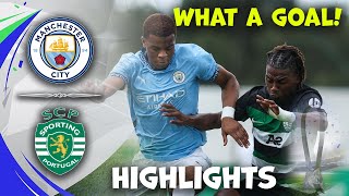 Man City u19 vs Sporting u19  UEFA Youth League  Highlights 05112024 [upl. by Nekcarb429]