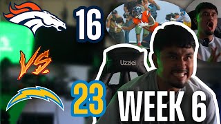 Broncos vs Chargers WEEK 6 REACTION WHAT A CATCH SUTTON [upl. by Nwahsir109]