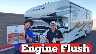 2018 E450 RV 68L V10 AMSOIL Engine Flush Oil Change [upl. by Xanthus]