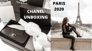 CHANEL WALLET UNBOXING  CHANEL CARD HOLDER UNBOXING 2020 [upl. by Ahsuat189]