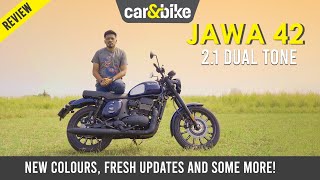 JAWA 42 21 Dual Tone Review  carandbike [upl. by Nanyt155]