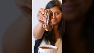 How to Make Chocolate Dipped Cream Filled Eclairs Shorts [upl. by Silberman49]