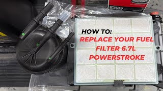 How to Change your Fuel Filter 67L Powerstroke Ford [upl. by Nawyt996]