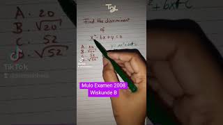 Find the Discriminant maths wiskunde [upl. by Besnard696]