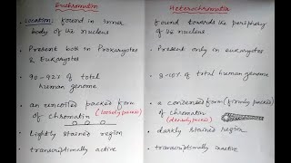 Euchromatin Vs Heterochomatin pharmacology cellbiology biology [upl. by Dinesh105]