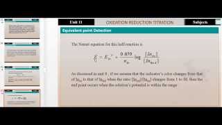 Basic Analytical Chemistry  part 31 Redox Titrations [upl. by Llen]