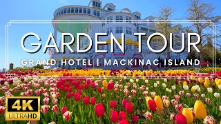 Spectacular Spring Garden Tour  Mackinac Island Michigan Grand Hotel Flowers amp Gardens 2023  4K [upl. by Hindu258]