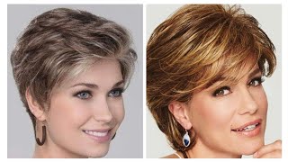 The Best Short HairCuts For Women Over 50 With Thin Hair [upl. by Tam]