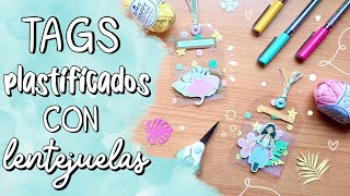 TUTORIAL Tags plastificados con lentejuelas  Cookie Scrap [upl. by Godfrey707]