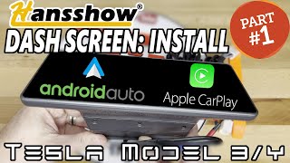 Tesla Model 3Y  Hansshow Touch Dash Screen with Apple Carplay and Android Auto  Installation [upl. by Talbert]