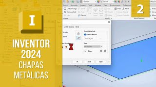 Comando Face  Inventor 2024 Chapas Metálicas [upl. by Clementas242]
