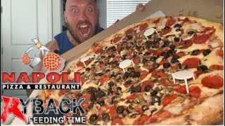 Ryback Takes On Napoli Monster 24 Inch Pizza ASMR [upl. by Franci679]