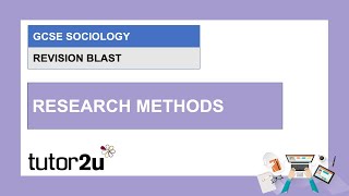 AQA GCSE Sociology Revision Blast  Research Methods  15 Mar 2021 [upl. by Nyleaj]