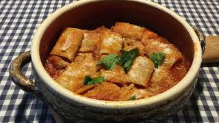 Paccheri con sugo di capocollo e pomodoro dellagro nocerino sarnese videoricetta n 1164 [upl. by Sibie435]