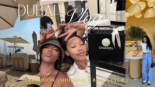 Travel vlog Dubai for the week Shopping  Art Fusion and Beach Club [upl. by Alrick]