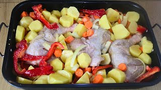 POULET au four avec pomme de terre et LEGUMES [upl. by Lusar]