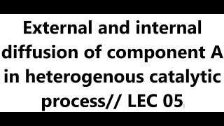 external and internal diffusion of component A in heterogenous catalytic processesLEC 05 [upl. by Ecirtnuahs373]